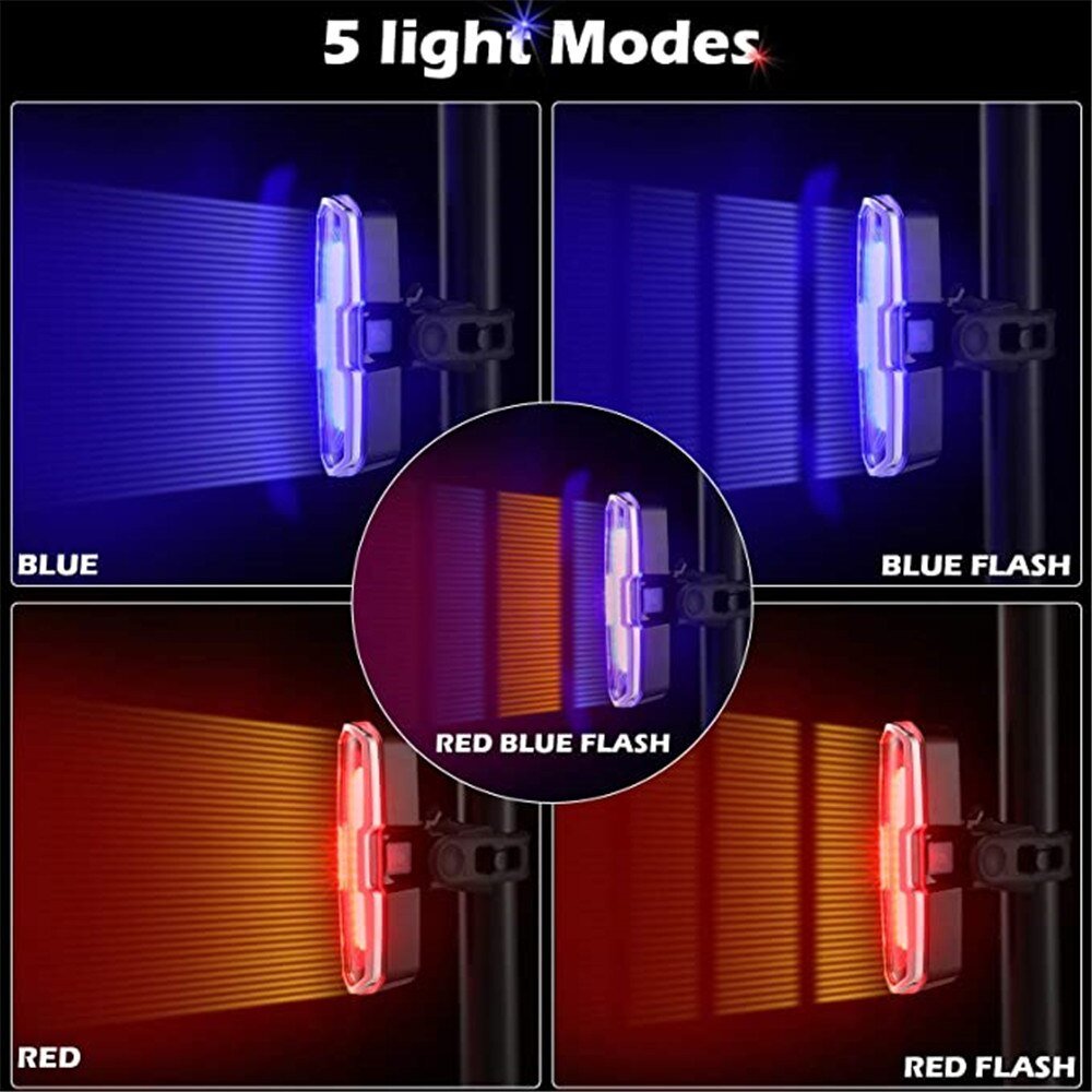 3-Color-Helmet-Light-LED-5-Modes-Headlight-110-Lumens-USB-Bike-Lamp-Tail-Lights-Flashlight