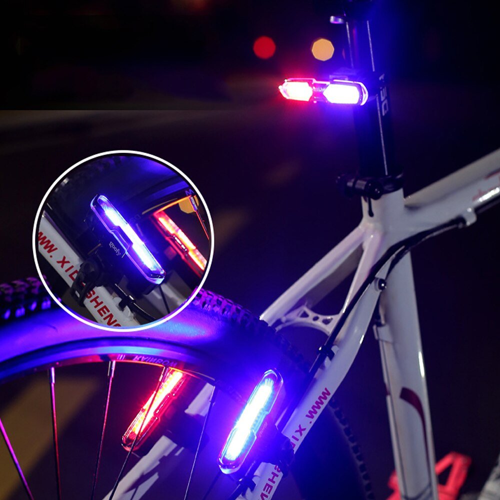 3-Color-Helmet-Light-LED-5-Modes-Headlight-110-Lumens-USB-Bike-Lamp-Tail-Lights-Flashlight