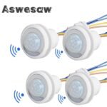 ZRE-MSNCR 4 Pcs AC 85-265V LED PIR Infrared Motion Sensor Switch Time Light-sensing Adjustable Movement Detector Lamp Switch wholesale