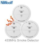 ZRE-FRLM 433MHz Smoke Detector Sound Alarm Wireless Fire Sensor 3 Pieces For Our Smart Home Security Alarm System