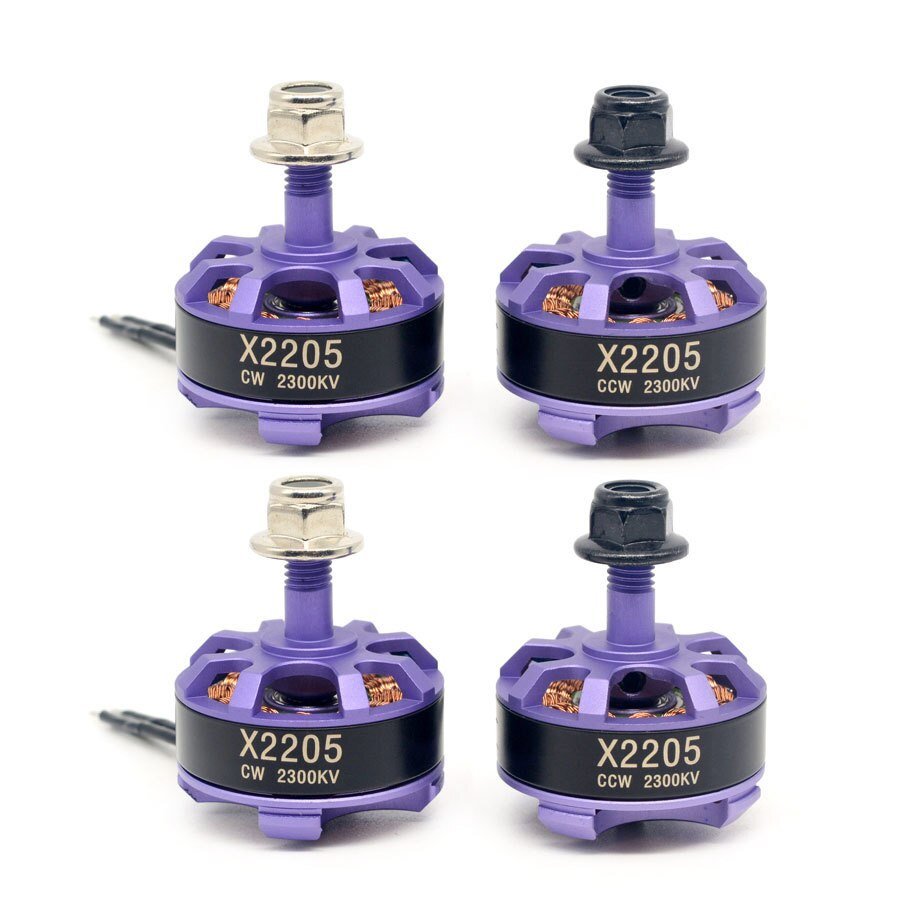 4PCS-2205-2300KV-2-4S-Brushless-Motor-CW-CCW-Purple-for-QAV250-ZMR250-260-Frame-RC