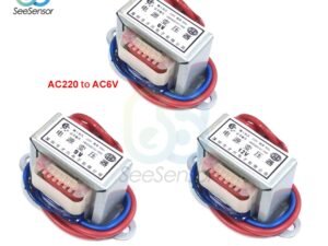 ZRE-TRNSF AC 220 to AC 6V 9V 12V Output Voltage 1W EI Copper Core 50Hz~60Hz Single Voltage 2 Line Copper Power Transformer
