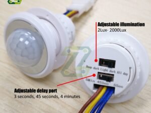 ZRE-MSNCR AC 85V-265V LED PIR Adjustable Delay Embedded Human Body Infrared Detector Infrared Motion Sensor Detector Switch