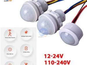 ZRE-MSNCR AC110-240V Automatic Sensor Light Switch LED PIR Infrared Motion Sensor Detection Mini LED Sensitive Night Light Indoor Outdoor