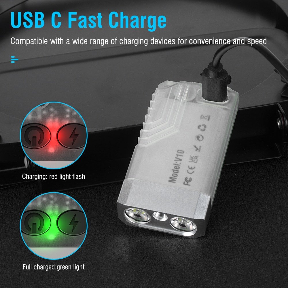 BORUiT-V10-EDC-Keychain-LED-Fluorescence-Flashlight-Type-C-Rechargeable-Torch-Work-Light-Magnet-Buzzer-365nm