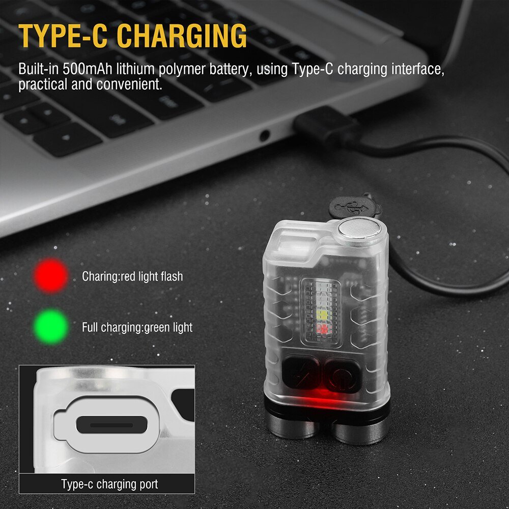 BORUiT-V3-LED-Keychain-Portable-Flashlight-Work-Light-Type-C-Rechargeable-Mini-Torch-with-Magnet-UV