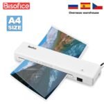 ZRE-LAM Bisofice F9021 Desktop Laminator Machine A4 Size Hot Lamination 2 Roller System 230mm Width Quick Warm-up for Home Office School