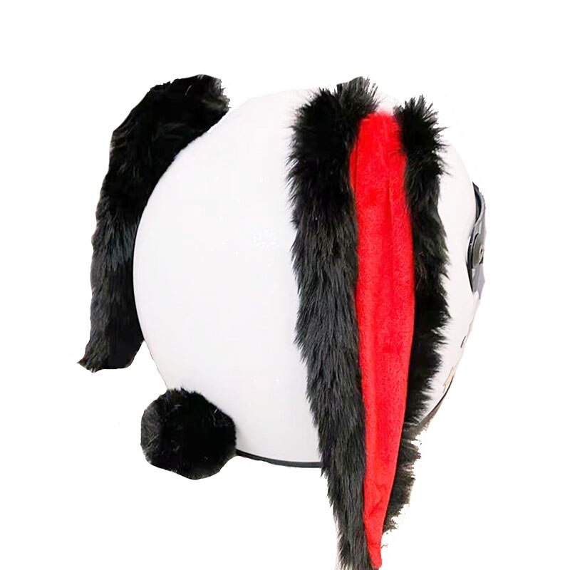 Car-Motorcycle-Helmet-Cute-Plush-Rabbit-Ears-Decor-Motocross-Full-Face-Off-Road-Helmet-Accessories-Sticker