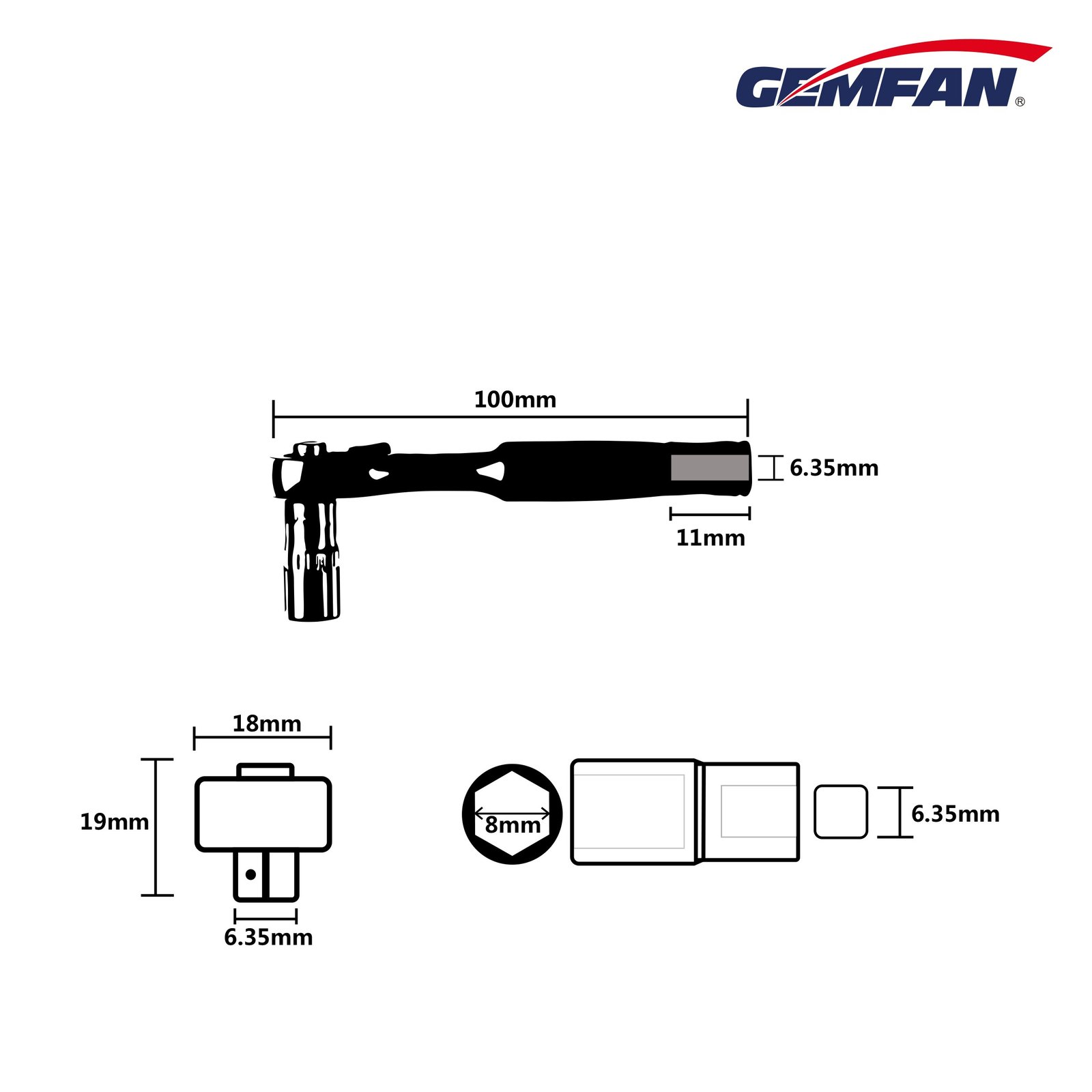 GEMFAN-WL-06-1-4-8MM-Ratchet-Screwdriver-Socket-Wrench-Motor-Tool-for-FPV-Brushless-Motor