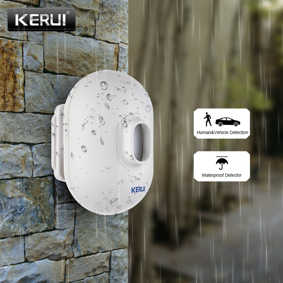 KERUI-7PCS-P861-Motion-Detector-Home-Security-Outdoor-Waterproof-PIR-Motion-Sensor-Vehicle-Garage-Burglar-Alarm