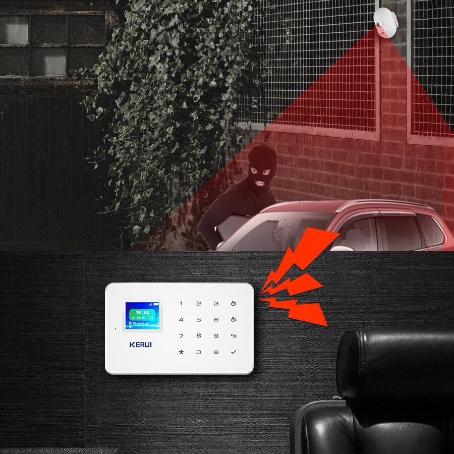 KERUI-P861-Wireless-Outdoor-Waterproof-Vehicle-PIR-Motion-Detector-Garage-Security-For-G18-G19-W17-W18