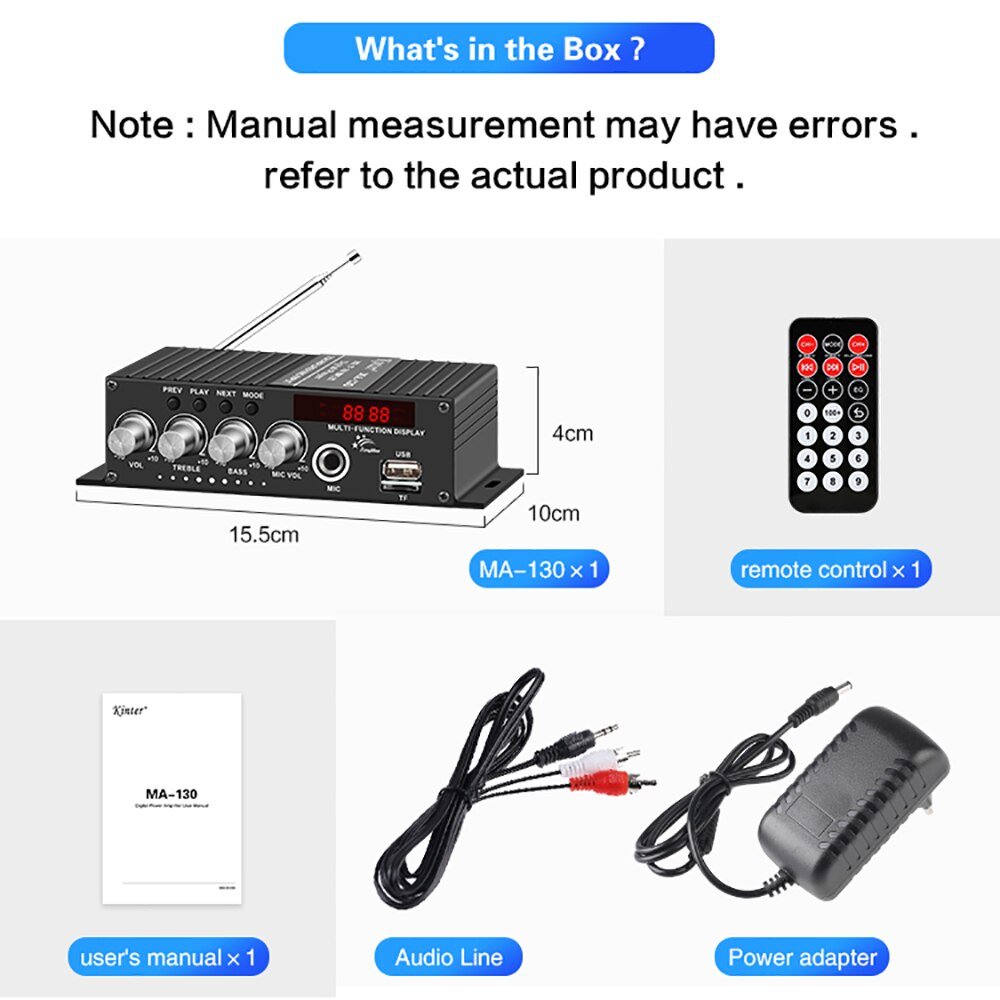 KINTER-MA-130-Audio-Amplifier-Bluetooth-Amplifier-with-Remote-Control-2-Channels-Stereo-Amplificador-Home-Car