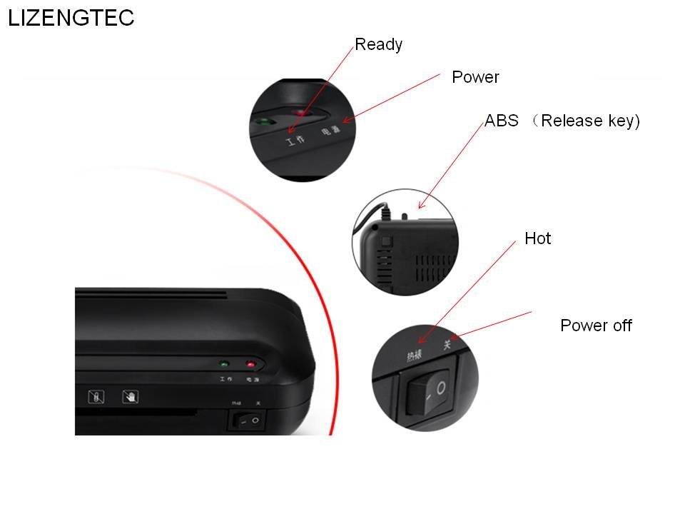 LIZENGTEC-Roll-Laminator-Machine-New-Professional-Office-Hot-Fast-Warm-Up-Low-Noise-for-A4-Paper