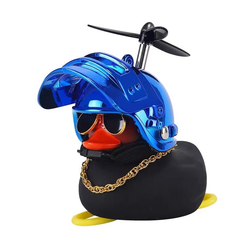 Little-Black-Duck-with-Helmet-Propeller-Bicycle-Bell-Bike-Lights-Motorcycle-Scooter-MTB-Universal-Black-Duck