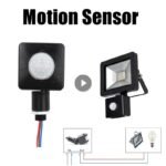 ZRE-FRLM Motion Sensor Mini Human Body Infrared Sensor Detector Ultra-thin Infrared Body Sensor Switch LED Flood Light High Sensitivity