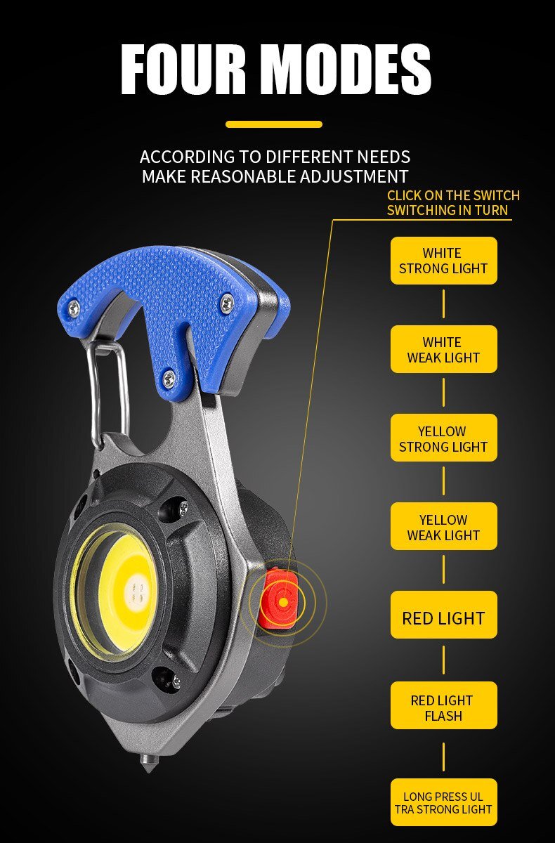 Multifunctional-Rechargeable-LED-Flashlight-Mini-Torch-with-Strong-Magnet-and-Power-Display-Waterproof-Aluminum-Alloy-Material