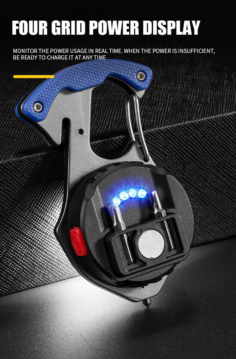 Multifunctional-Rechargeable-LED-Flashlight-Mini-Torch-with-Strong-Magnet-and-Power-Display-Waterproof-Aluminum-Alloy-Material