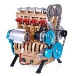 ZRE-DRONE New Mini Assembly Car Assemble Inline Four-Cylinder Engine Model Kit Toys For Adult Best Gift Education Engine Resin Ornaments