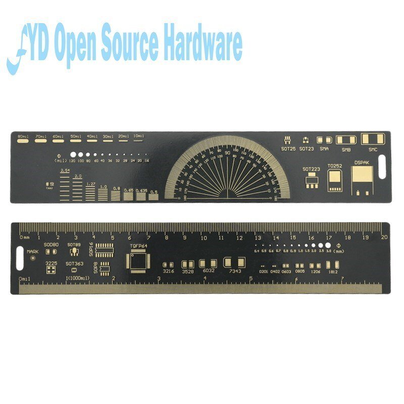 PCB-Reference-Ruler-v2-6-PCB-Packaging-Units-for-Electronic-Engineers-15cm-25cm-30cm