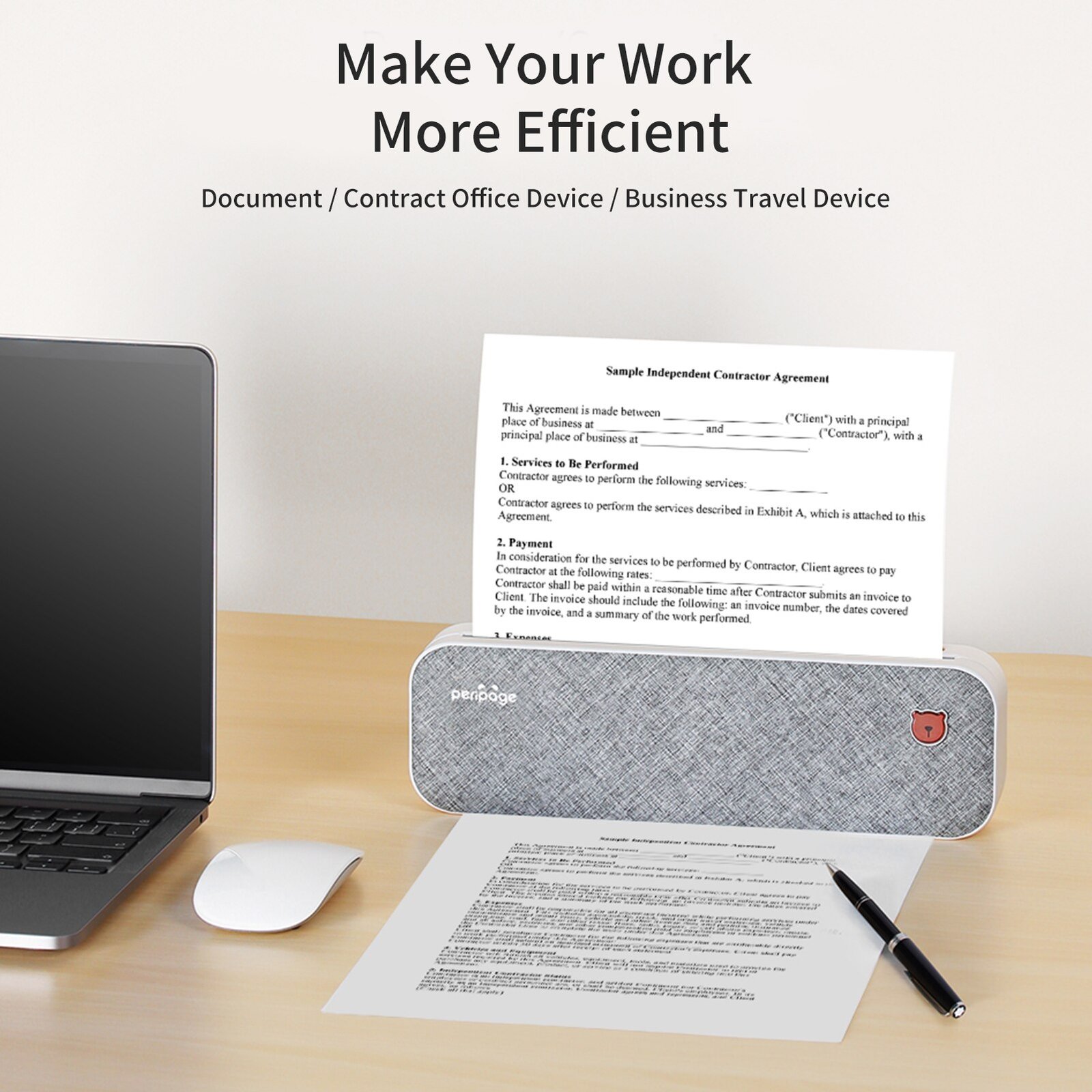 PeriPage-A40-Printer-A4-Paper-Portable-USB-Bluetooth-Wireless-Thermal-Transfer-Printer-for-IOS-Android-System