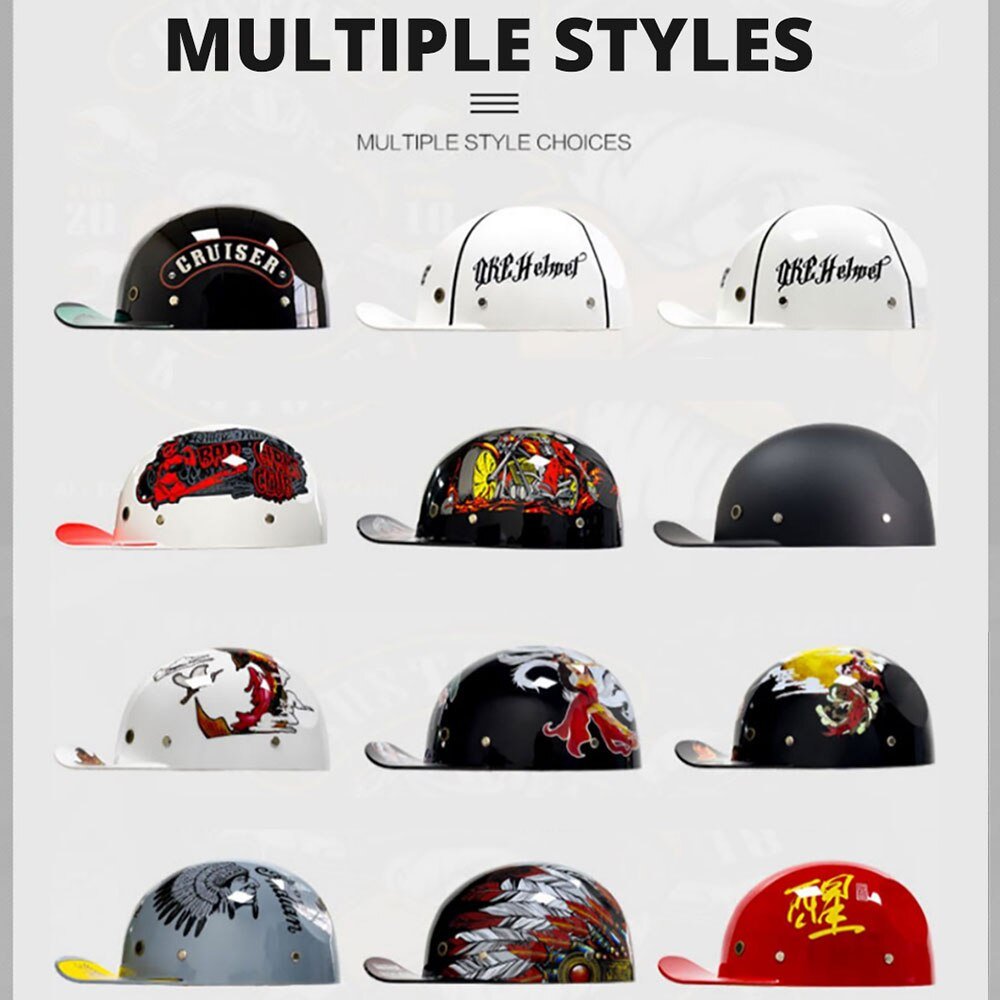 Retro-Motorcycle-Helmet-Men-Women-Baseball-Cap-Half-Helmet-Riding-Racing-Moto-Helmet-DOT-Certification-Protection