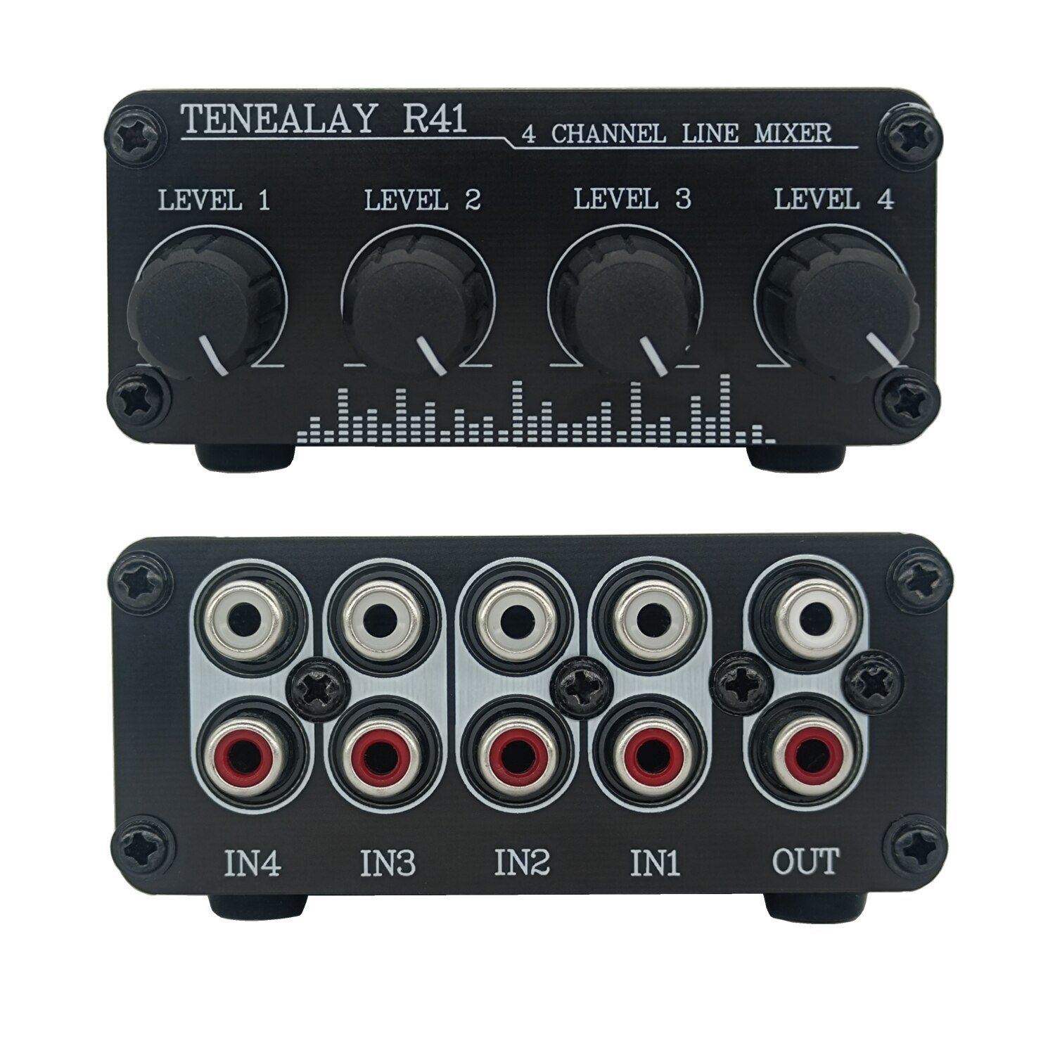 TENEALAY-4-Channel-RCA-Audio-mixer-Stereo-line-levels-control-Box-mini-passive-mixer-R41