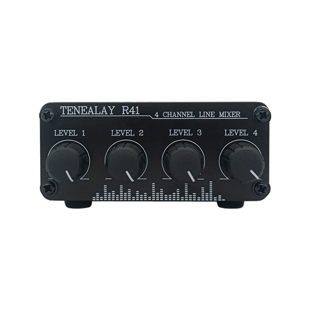 TENEALAY-4-Channel-RCA-Audio-mixer-Stereo-line-levels-control-Box-mini-passive-mixer-R41