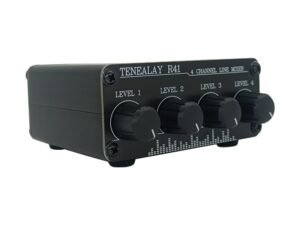 ZRE-AMPL TENEALAY 4-Channel RCA Audio mixer Stereo line levels control Box mini passive mixer R41
