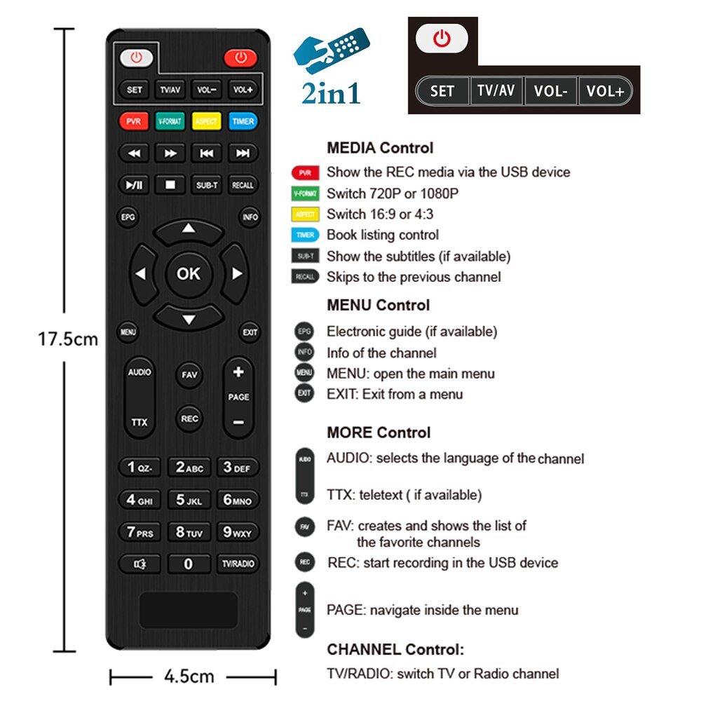 UBISHENG-H265-DVBT2-DVB-C-TV-Decoder-HEVC-10Bit-Dolby-HD-TV-Tuner-T2-Digital-Terrestrial