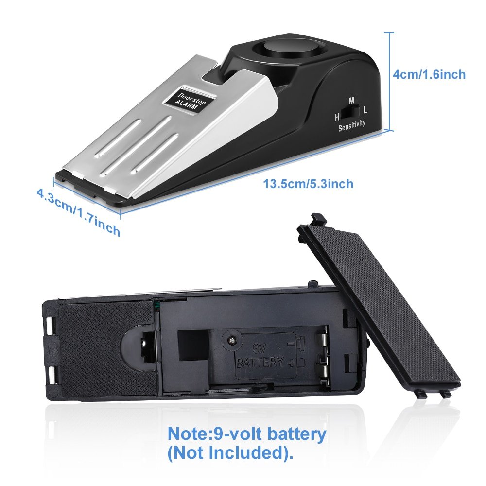 WSDCAM-Wireless-120dB-Door-Stop-Alarm-Vibration-Triggered-Sensor-Burglar-Alarm-Wedge-Shaped-Anti-theft-Alarm
